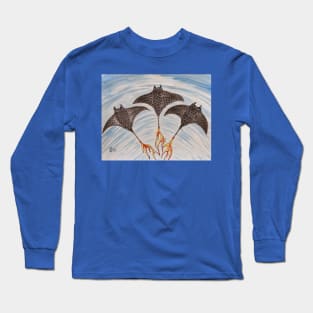 Manta Ray Pop Art Long Sleeve T-Shirt